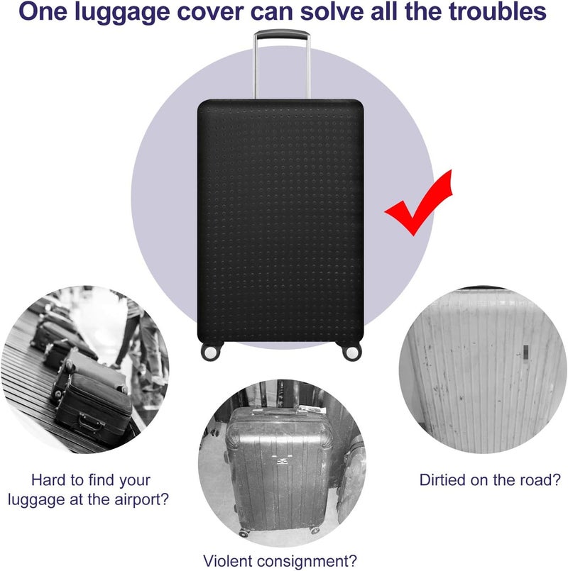 7-Mi Travel Luggage Cover Protector, Washable Suitcase Protector Anti-scratch Spandex Baggage Covers Fits 31-32 Inch Luggage - Image 2